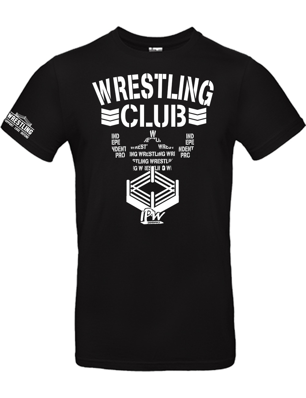 T-Shirt – IPW – Wrestling Club Weiß – SL-WRESTLING